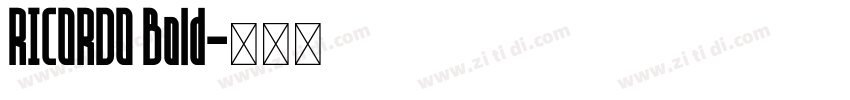RICORDO Bold字体转换